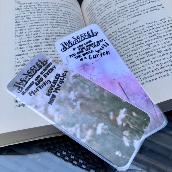 Frances Hodgson Burnett “The Secret Garden” Bookmarks / Gifts for Booklovers / Set of 2 Bookmarks / Cute Bookmarks / Fun Bookish Bookmarks