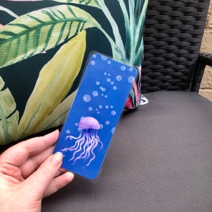 Jellyfish Under the Sea Bookmark | Sea Life Bookmark | Aquatic Marine Life | Book Accessories | Gifts for Book Lovers | Bookmark for Readers