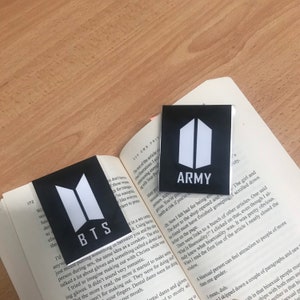 Discontinued: BTS + ARMY Magnetic Bookmark | KPOP Bookmark | Book Accessories | Gifts for Book Lovers | Bookmark for Reader | Bookish Merch