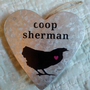 Personalized coop sign
