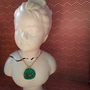 Rustic Twin peaks necklace or keychain