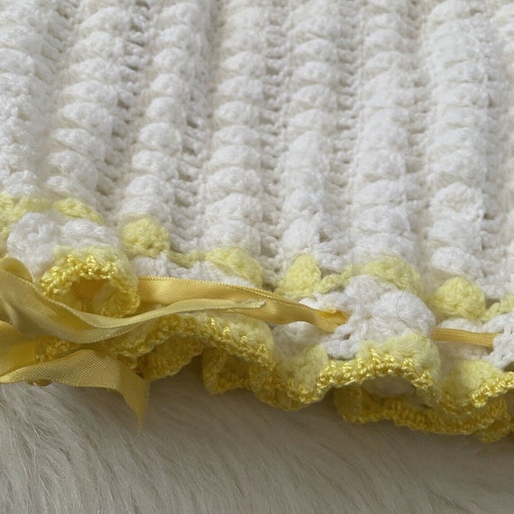 Vintage Handmade Knit Baby Christening Gown White… - image 3
