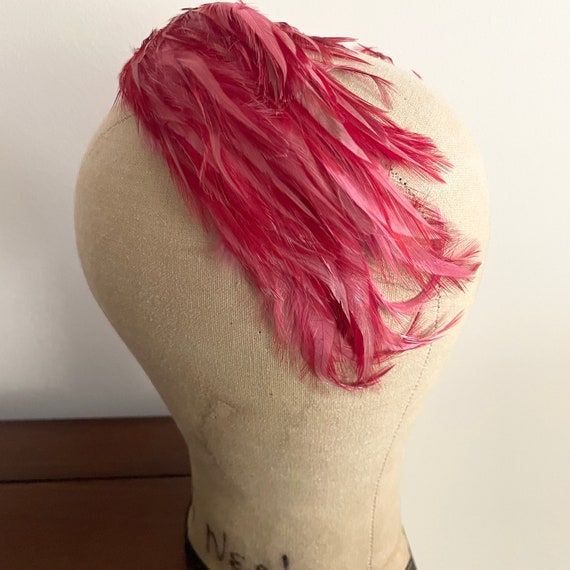 Vintage Feather headband Fascinator Head Covering… - image 3