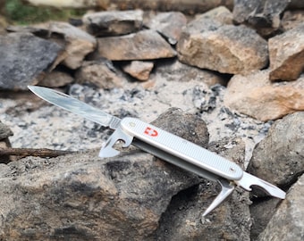 Rare Vintage 1991s Wenger Swiss Army Knife, Stainless Steel Military Knife 90mm. 8 Functions.The perfect Functional Gift fof Men++