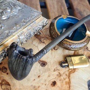 Gift Collector's Functional Classic Replica "Churchwarden" Smoking Pipe from"The Lord of the Rings" 12"/31cm "Rings of Tobacco Smoke" Studio