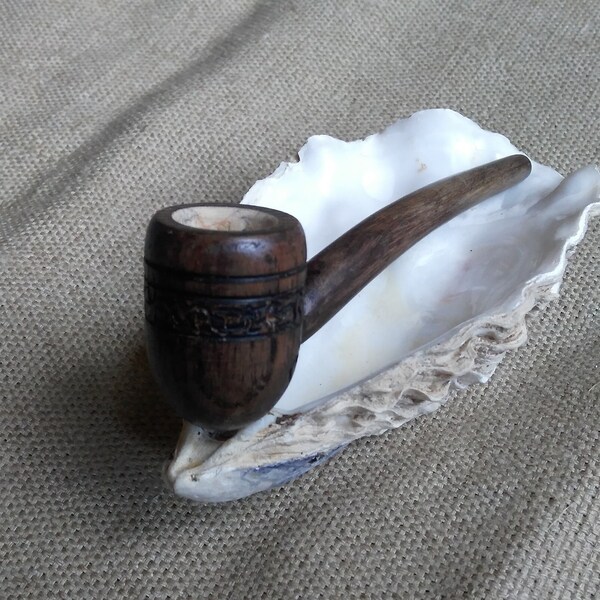 Refined, Graceful Smoking Pipe Small ,The thin River'-3.5inches/9cm. Elegant, Elite, Stylish Smoking Pipe for Pleasure.