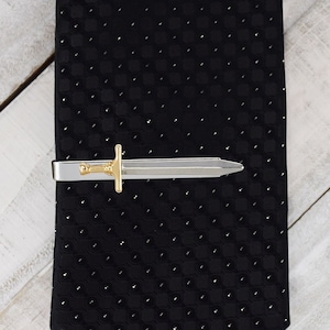 Sword Tie Bar - Two Tone Armour of God Sword Tie Clip - Perfect for Latter-day saints missionary young men youth baptism