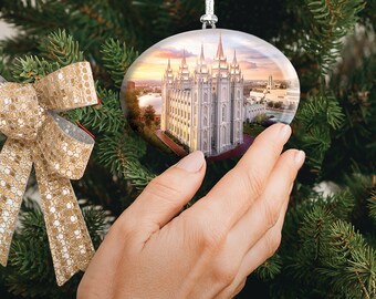 LDS Ornament Handcrafted to Become a Treasured Heirloom Choose Family Forever Laser Cut Hardwood. Any Temple or Customize