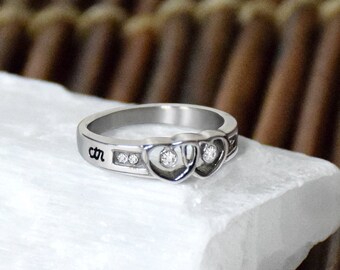 Small Mini Ctr Choose The Right Ring Sterling Silver Etsy