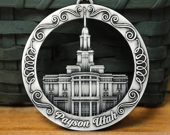 Payson Utah LDS Temple Ornament mission temple wedding endowment sealing gift groomsmen bridesmaid gifts