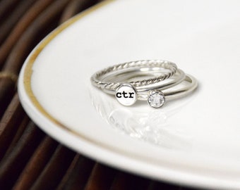 Stackable CTR ring shimmer round CTR ring round stone ring choose the right perfect for latter-day saint baptism sister missionary gift