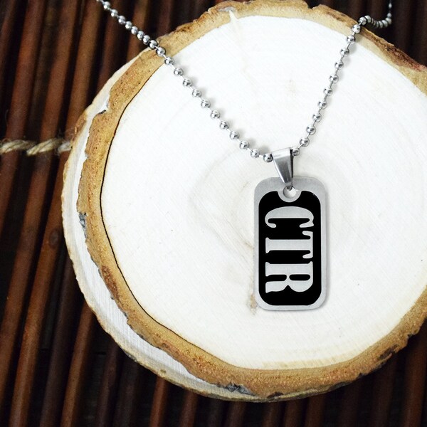 CTR or Choose The Right Mini Dog Tag perfect for the Church of Jesus Christ of Latter-day Saints primary or youth