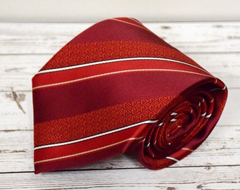 CTR Red Stripe Necktie - Multiple sizes - father son tie -  groomsmen temple wedding endowment missionary wedding gift