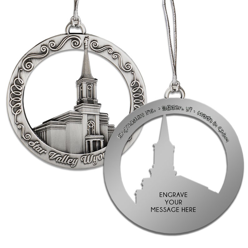 Star Valley Wyoming Temple Ornament temple wedding sealing missionary bridesmaid groomsmen gift endowment latter-day saints image 2