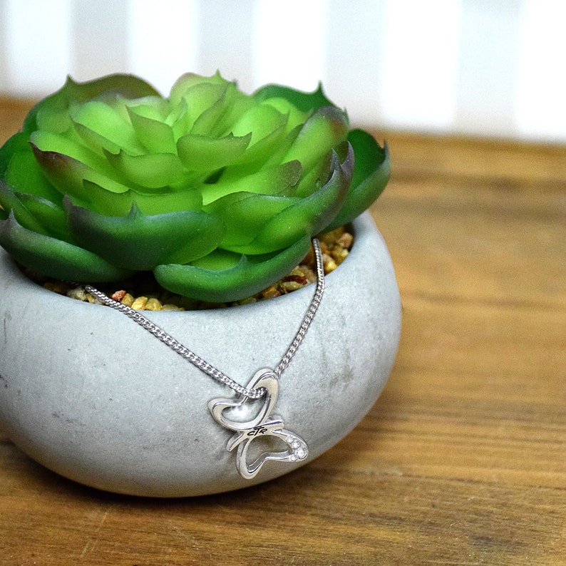 CTR Dainty Butterfly Necklace perfect for baptism or young women the church of Jesus christ of latter day saints