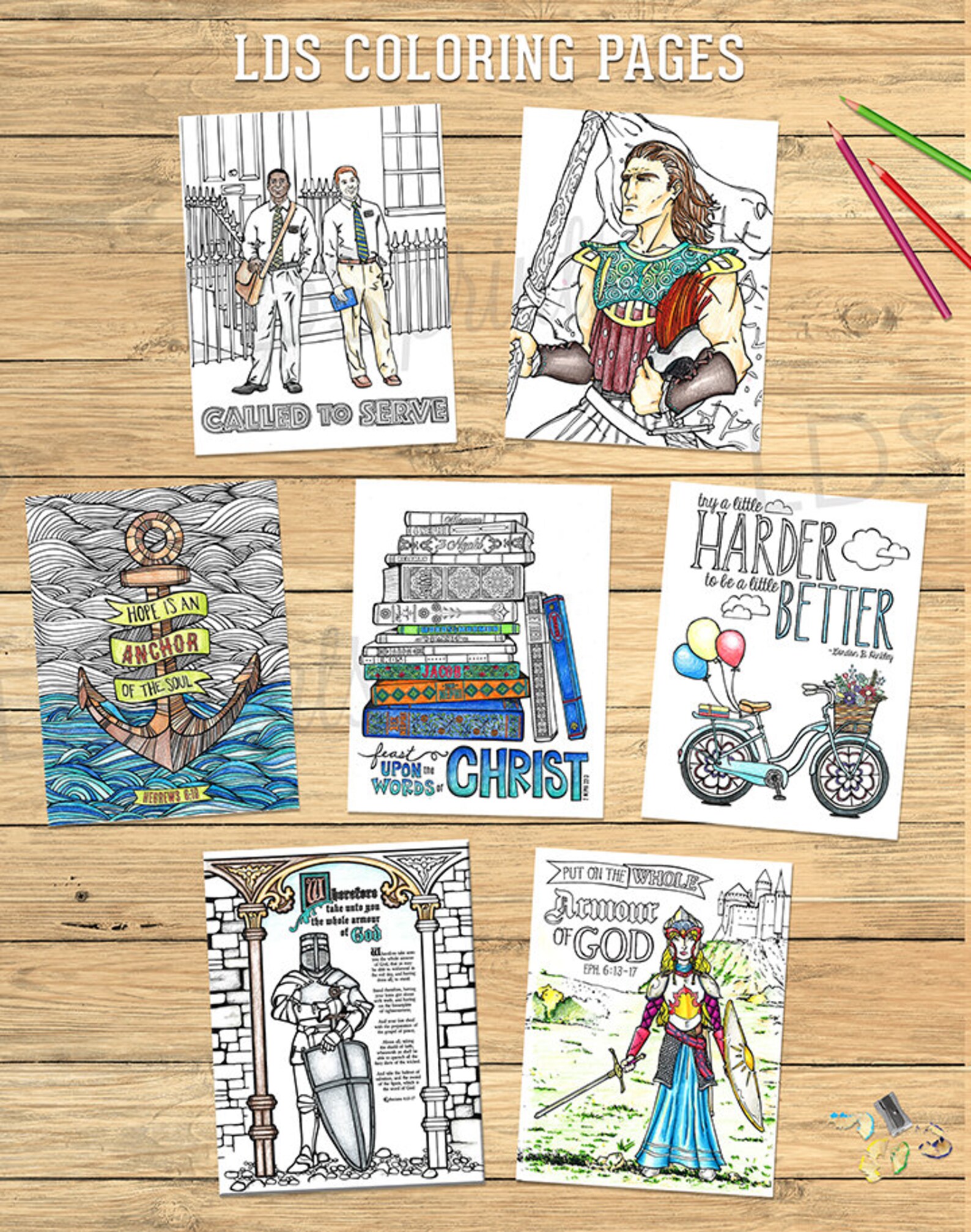 LDS Coloring Book the Church of Jesus Christ of Latter-day | Etsy
