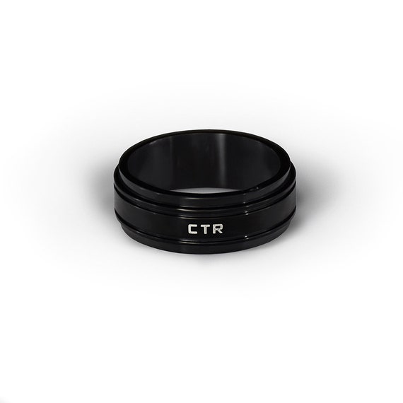 Black Midnight CTR Ring Stainless Steel Comfort Fit Band Choose