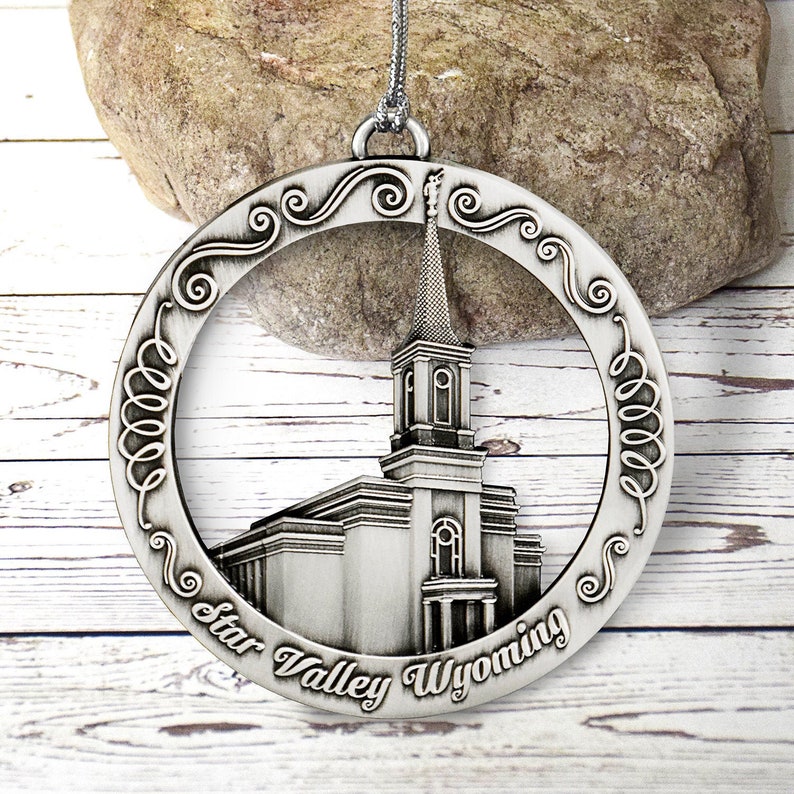 Star Valley Wyoming Temple Ornament temple wedding sealing missionary bridesmaid groomsmen gift endowment latter-day saints image 1