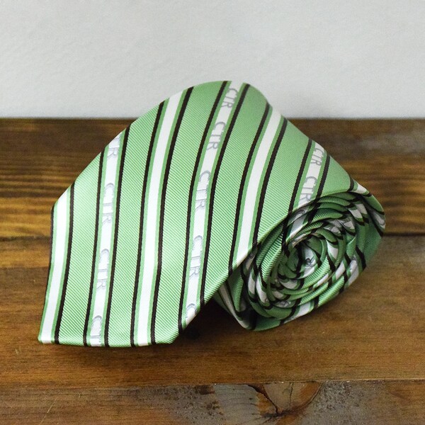 CTR Green and Brown Stripe Necktie - Multiple sizes - father son tie -  groomsmen temple wedding endowment missionary wedding gift