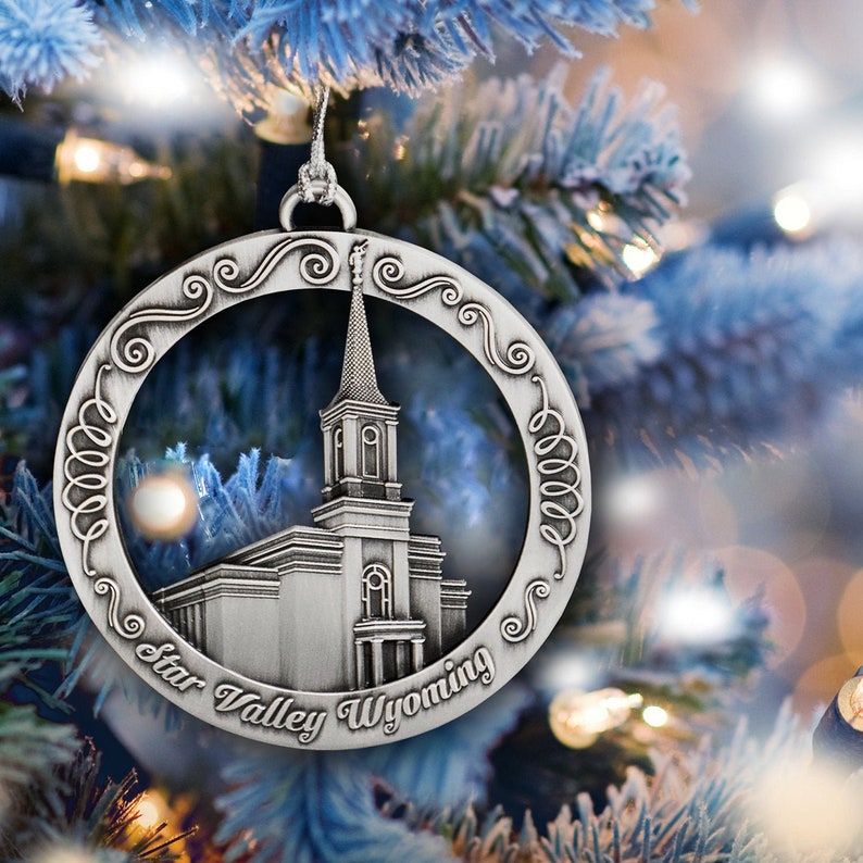 Star Valley Wyoming Temple Ornament temple wedding sealing missionary bridesmaid groomsmen gift endowment latter-day saints image 3