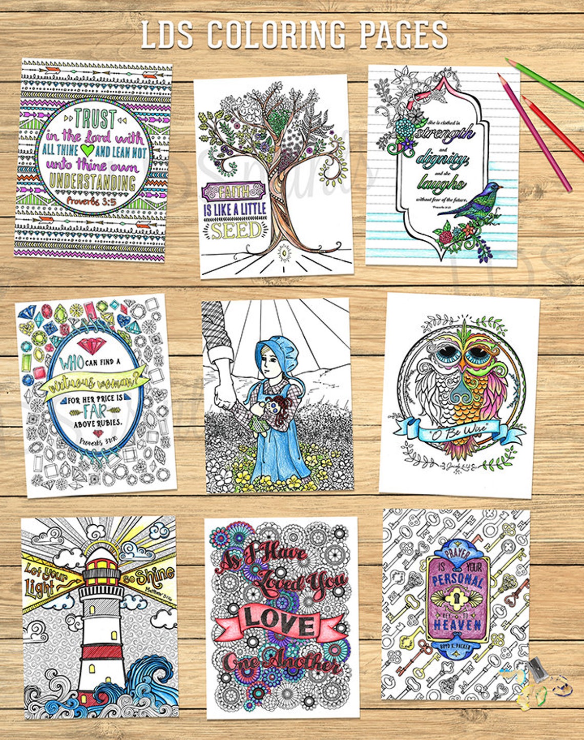 LDS Coloring Book the Church of Jesus Christ of Latter-day | Etsy