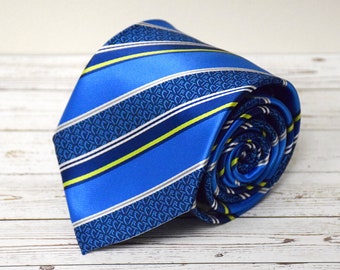 CTR Royal Blue Stripe Necktie - Multiple sizes - father son tie -  groomsmen temple wedding endowment missionary wedding gift