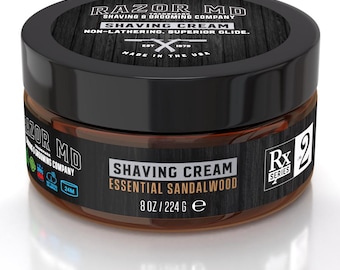 The BEST men's shave cream - 8oz non-foaming, perfect for home or travel-HUGE DEALS!