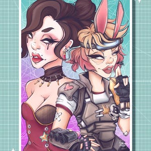 The Mad Duo - Moxxi and Tina - Borderlands Art Print