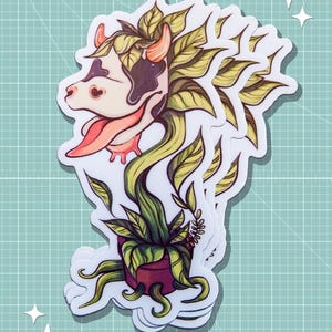 Sims Cow Plant Sticker