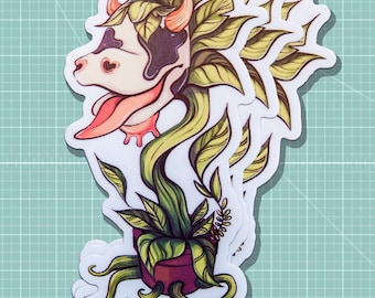 Sims Cow Plant Sticker