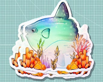 Ocean Sunfish Holographic  Sticker