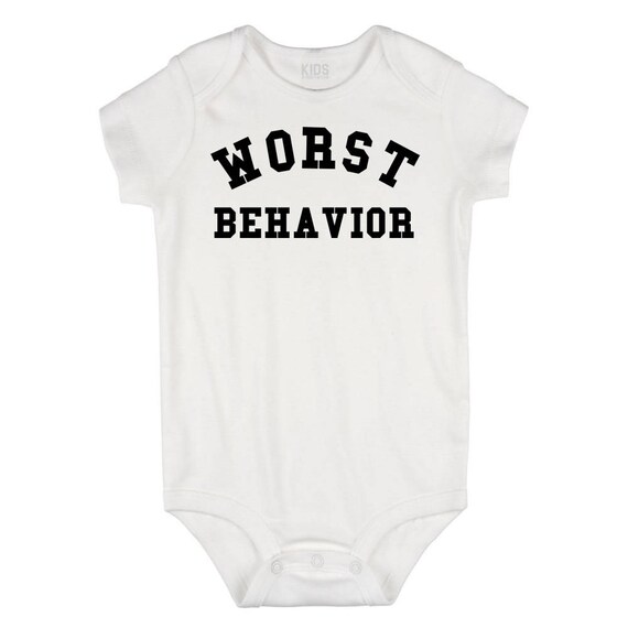 Kids Streetwear Worst Behavior Infant One Piece Snapsuit Etsy Kids Streetwear Worst Behavior Infant One Piece Snapsuit Etsy