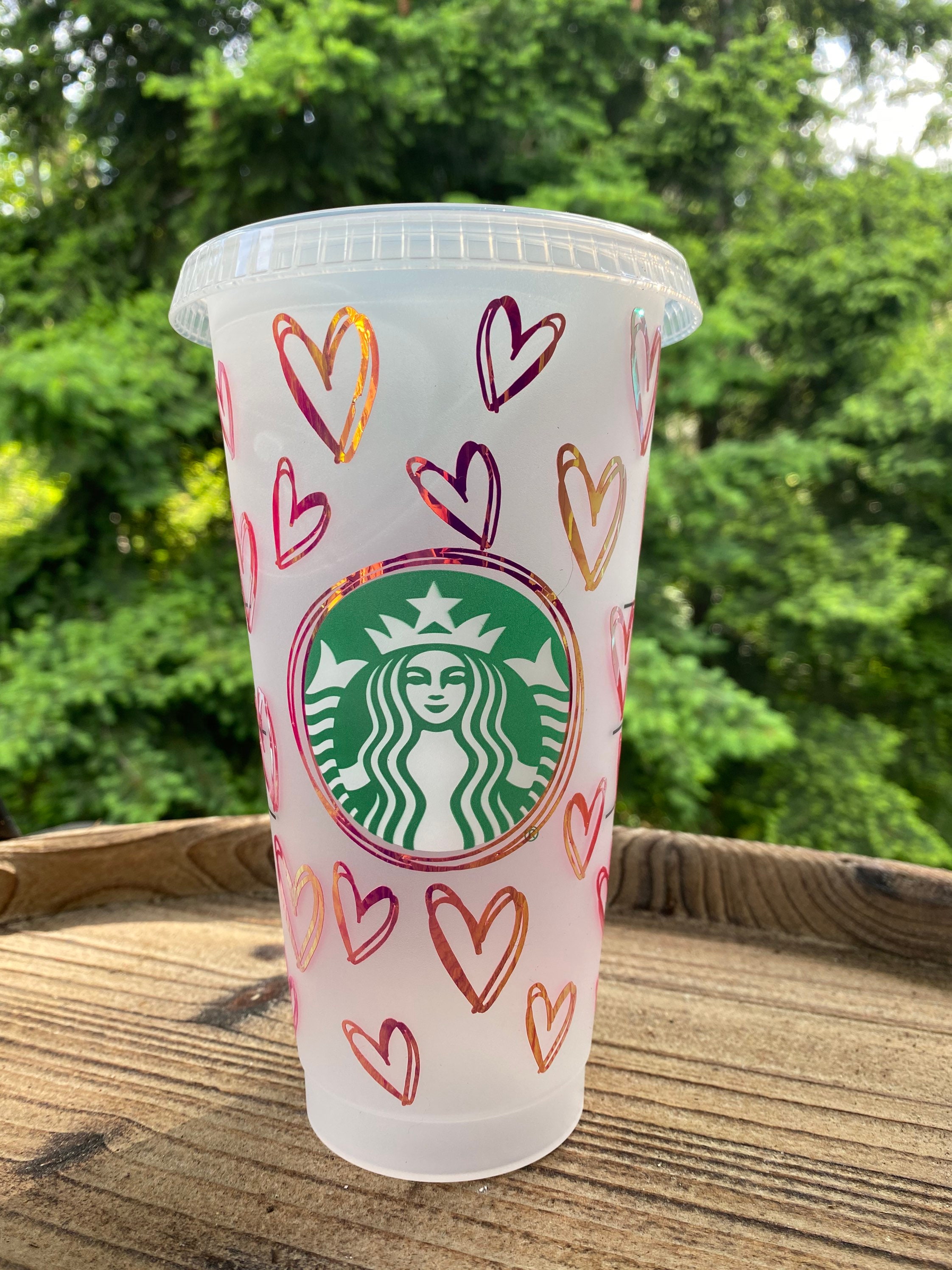 Infinite Hearts Starbucks Cold Cup Etsy