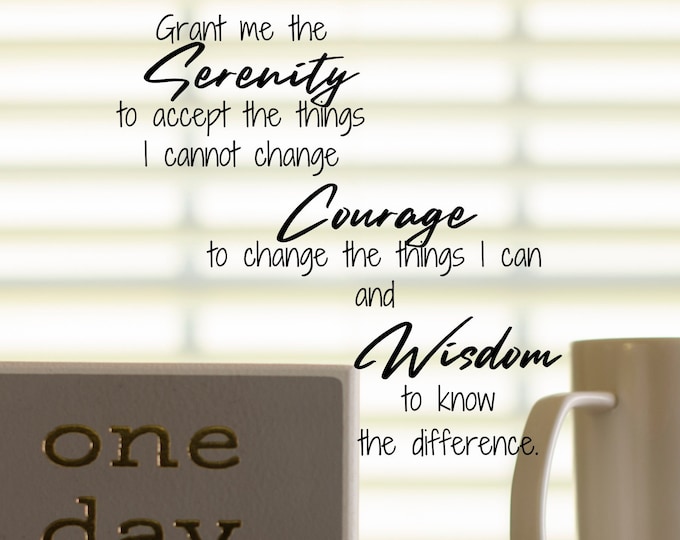 Serenity Prayer, Digital Download, Coffee Theme #3