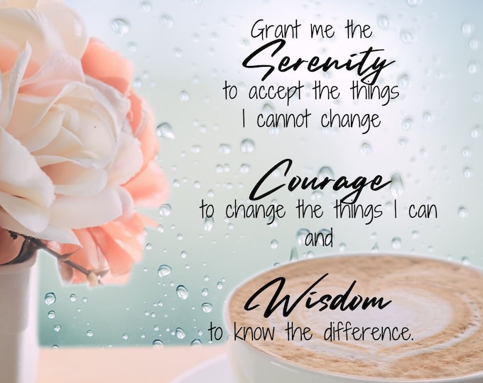 Serenity Prayer, Digital Download, Coffee Theme #2