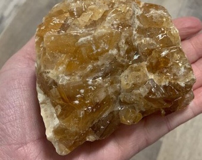 Honey Calcite, Raw