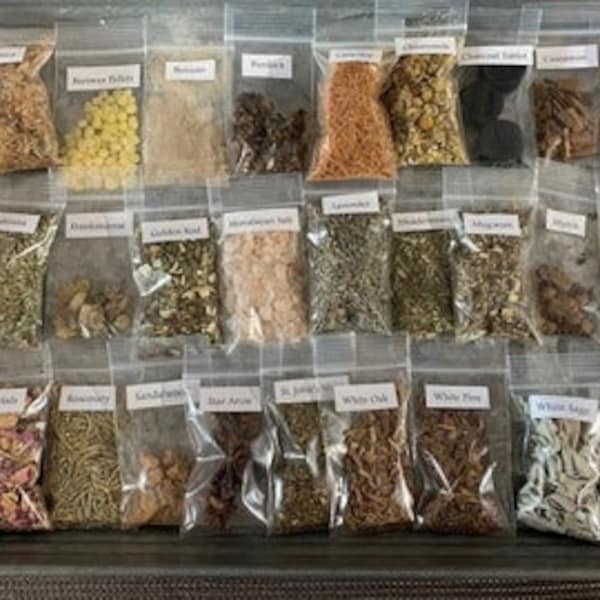 Herb Set: Pick your own OR random herb selection - Wildcrafted, Ritual, Tea, Bath, Spells, 5-135 herbs