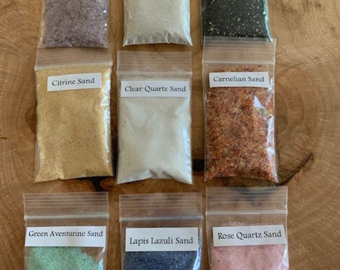 Crystal Sand, 11 crystal types - 30 grams of each type, zen, pagan