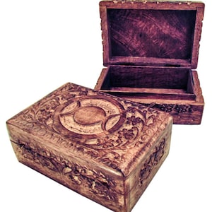 Gesneden houten doos, 4 &quot; x6&quot;,