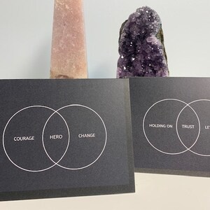 Cartes de conception Venn vierges, design original, chacune ou ensemble de 4