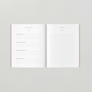 May include: An open book with lined pages. The left page has the title "Unsere W&uuml;nsche f&uuml;r Dich" and the right page has the title "Ein Brief an Dich".