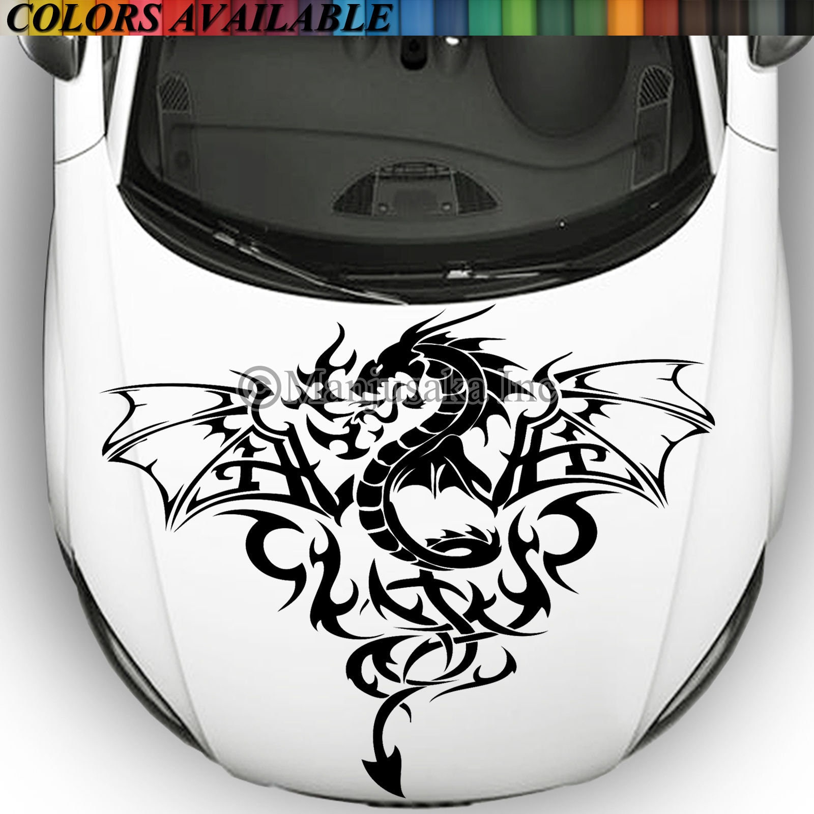 Dragon Hood Decal vinyl graphic sticker Car Truck Semi Boat Etsy