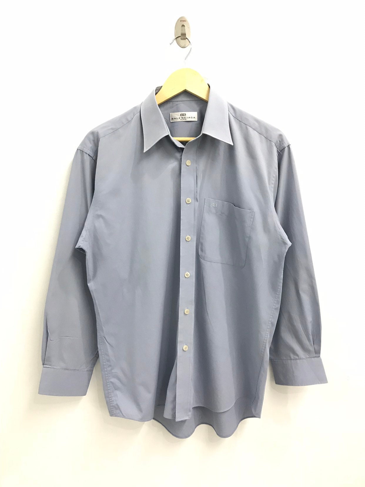 Balenciaga Button Ups Shirt..size L..france Designer. -