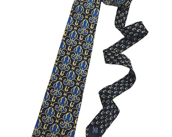 Corbata Versace vintage de los 90.. 100% seda.. Fabricado en Japón