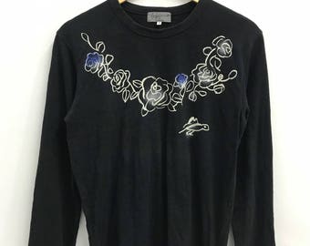 Vintage Yohji Yamamoto Top Blusa Camiseta.. Tamaño 3.. Bonito diseño.. Hecho en Japón