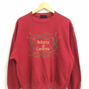 Vintage Roberta di Camerino sweatshirt..Embroided Spellout logo..Size L