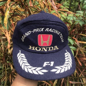 Vtg 90s Honda Grand-Prix Racing Team 7 panel Cap