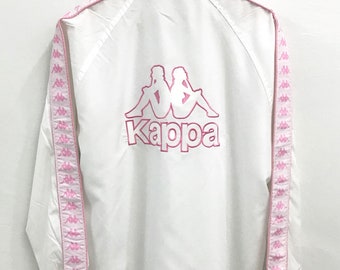 RARE!! Vintage Kappa Big Logo Windbreaker Jacket pink colour..Hip Hop..Size S