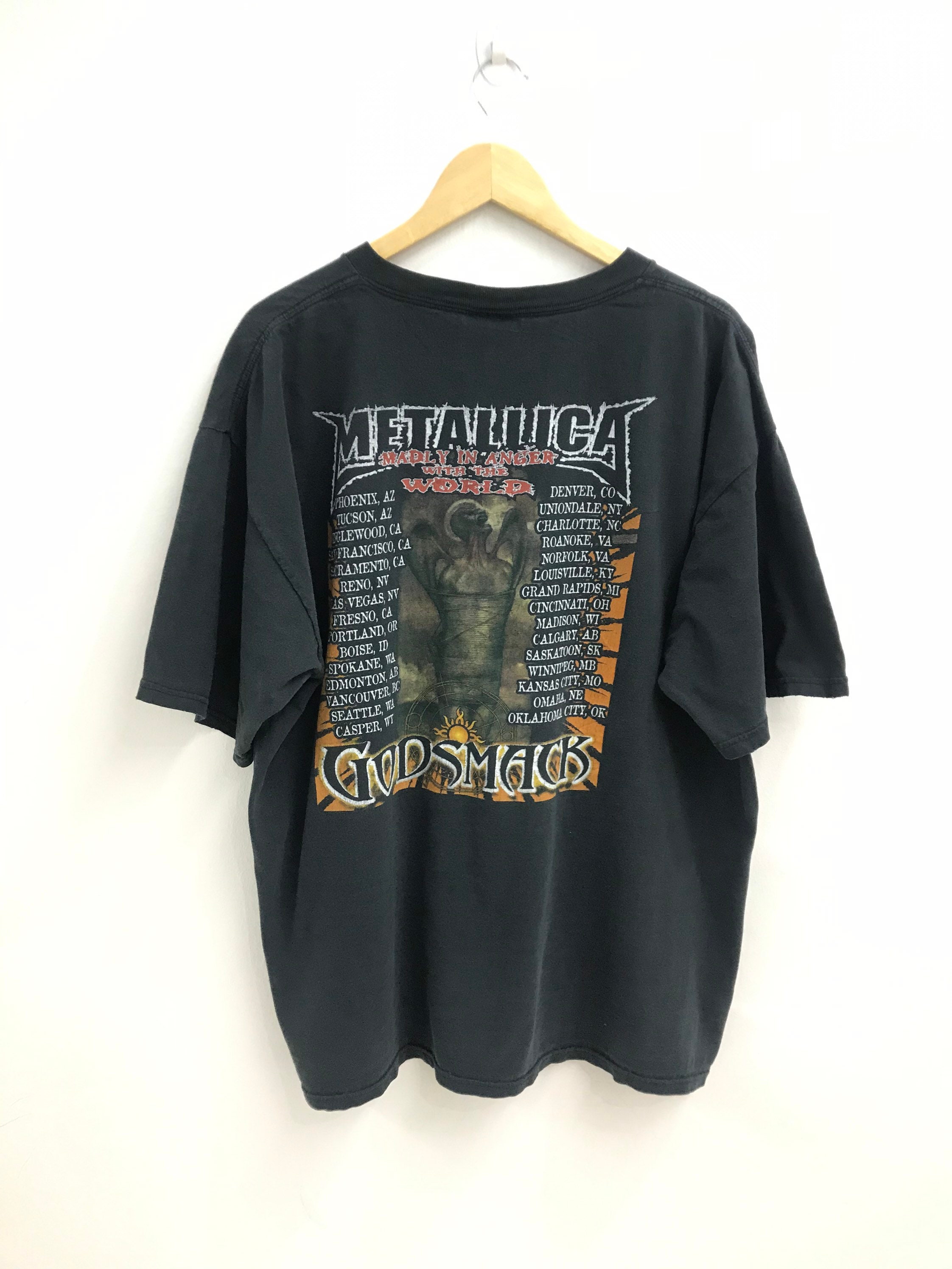 LLICA St Anger ツアーTシャツ Godsmack XL LLICA St Anger ツアーTシャツ Godsmack XL Metallica Vintage T Shirt