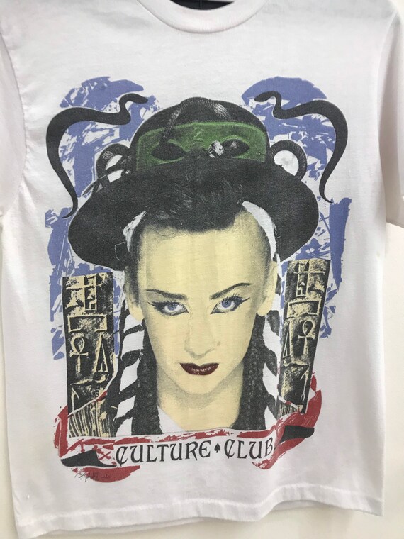 Boy George Culture Club Concert T Shirt Authentic Vintage 84 Support of Colour By NumbersLP Boy George,A Kiss Across The Ocean Tour